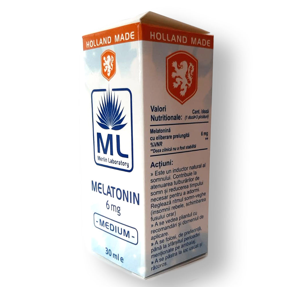 Melatonina lichida 6 mg Medium Merlin Laboratory 30 ml