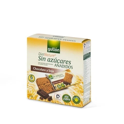 Biscuiți Snack cu ciocolata fara adaos de zahar, cu îndulcitor Gullon 144g