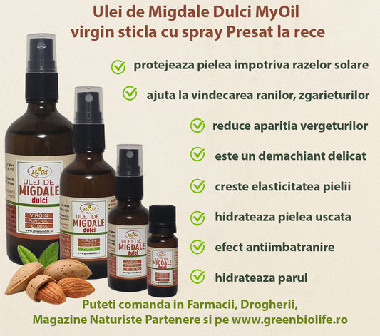Ulei de Migdale Dulci MyOil virgin Presat la rece