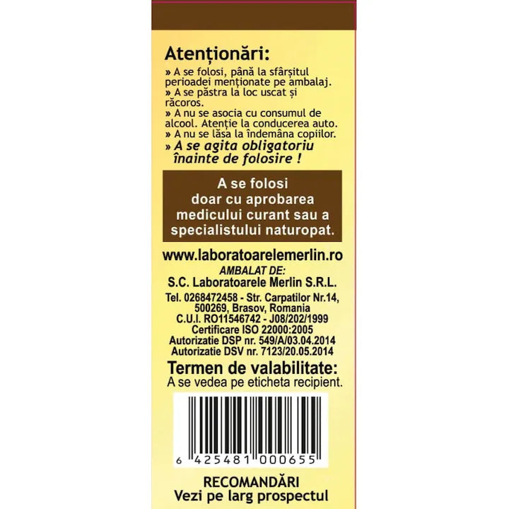 Ulei Usturoi Negru, CBD 5% CLASIC 30 ml Merlin Laboratory