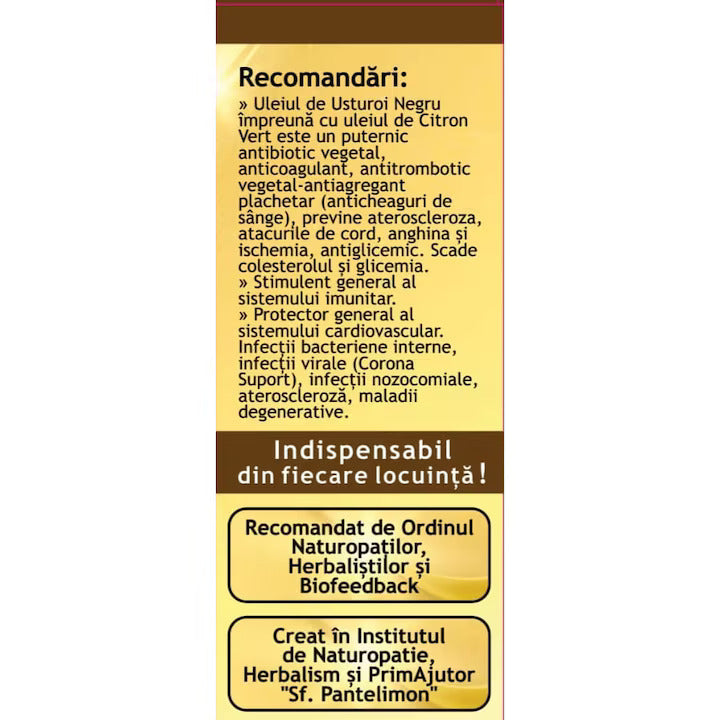 Ulei Usturoi Negru, CBD 5% CLASIC 30 ml Merlin Laboratory