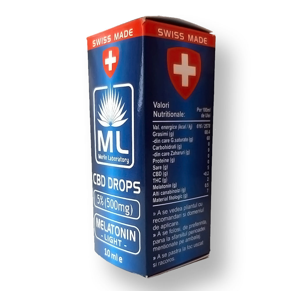 Melatonina Light 2% cu CBD 5% 10 ml Merlin Laboratory