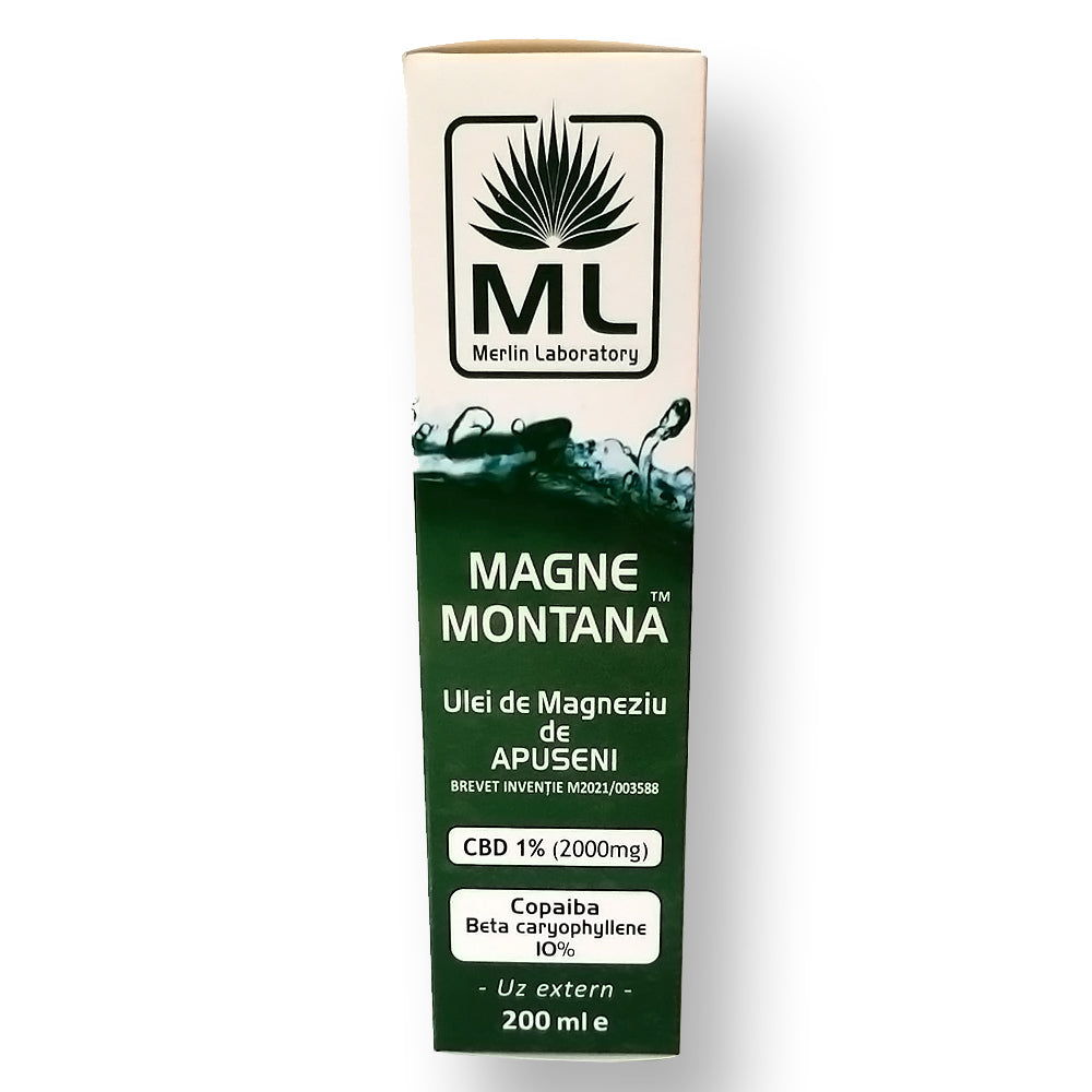 Magne Montana Ulei de Magneziu CBD 2000mg Menta Merlin Laboratory