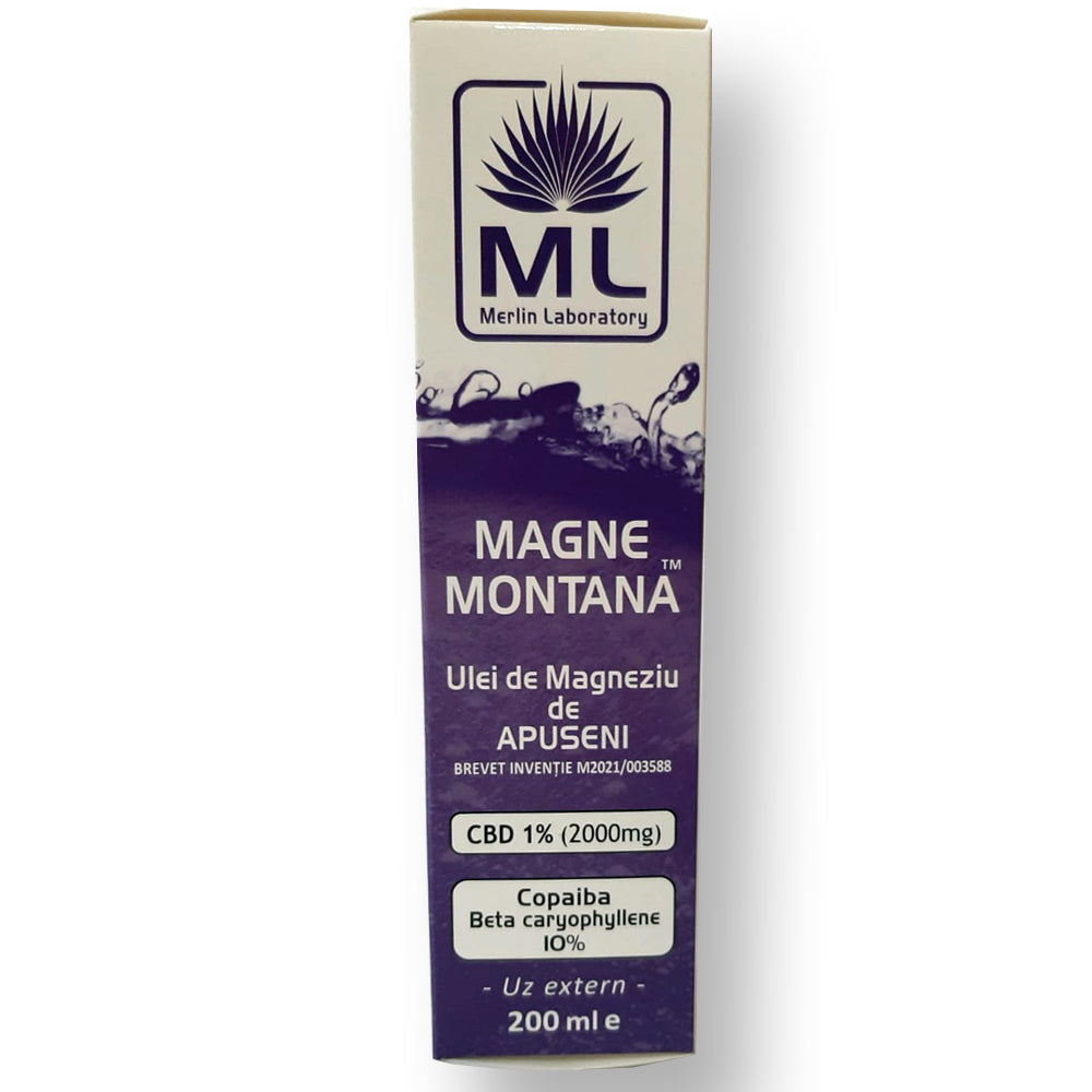 Magne Montana Ulei de Magneziu CBD 2000mg Lavanda Merlin Laboratory