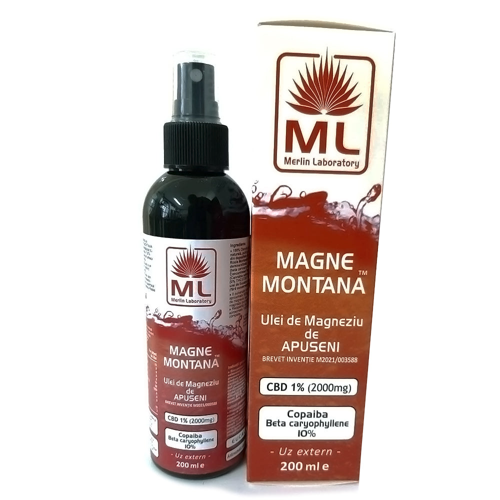 Magne Montana Ulei de Magneziu CBD 2000mg Eucalipt Merlin Laboratory