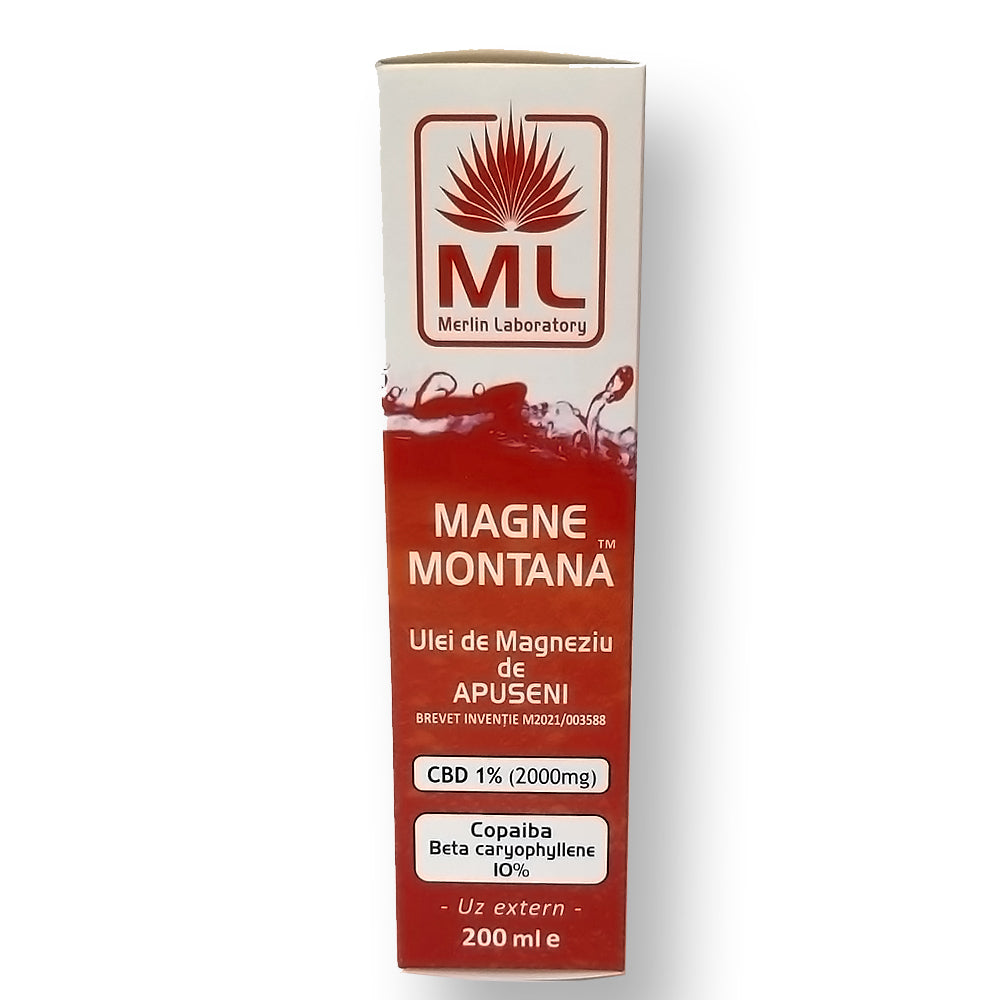 Magne Montana Ulei de Magneziu CBD 2000mg Eucalipt Merlin Laboratory