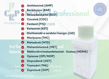 Test Rapid Fit2Drive Professional Detectează 15 Droguri