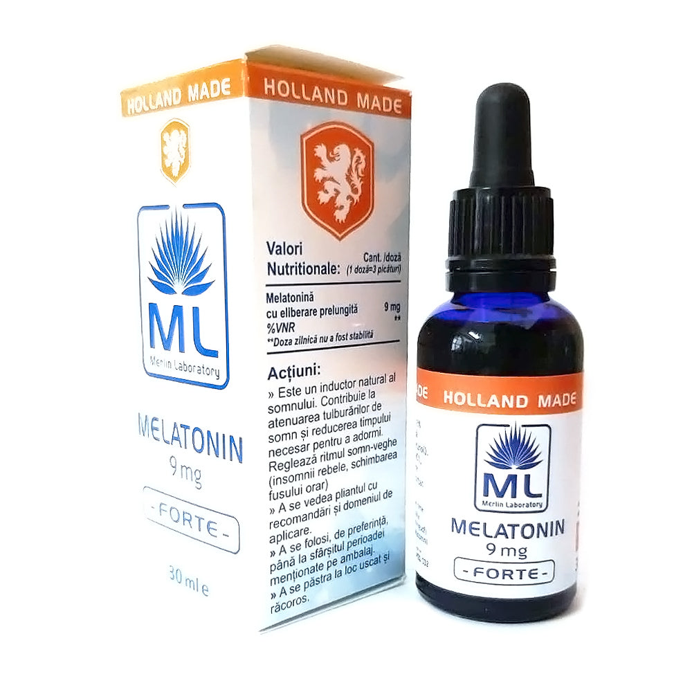 Melatonina lichida 9 mg Forte Merlin Laboratory 30 ml