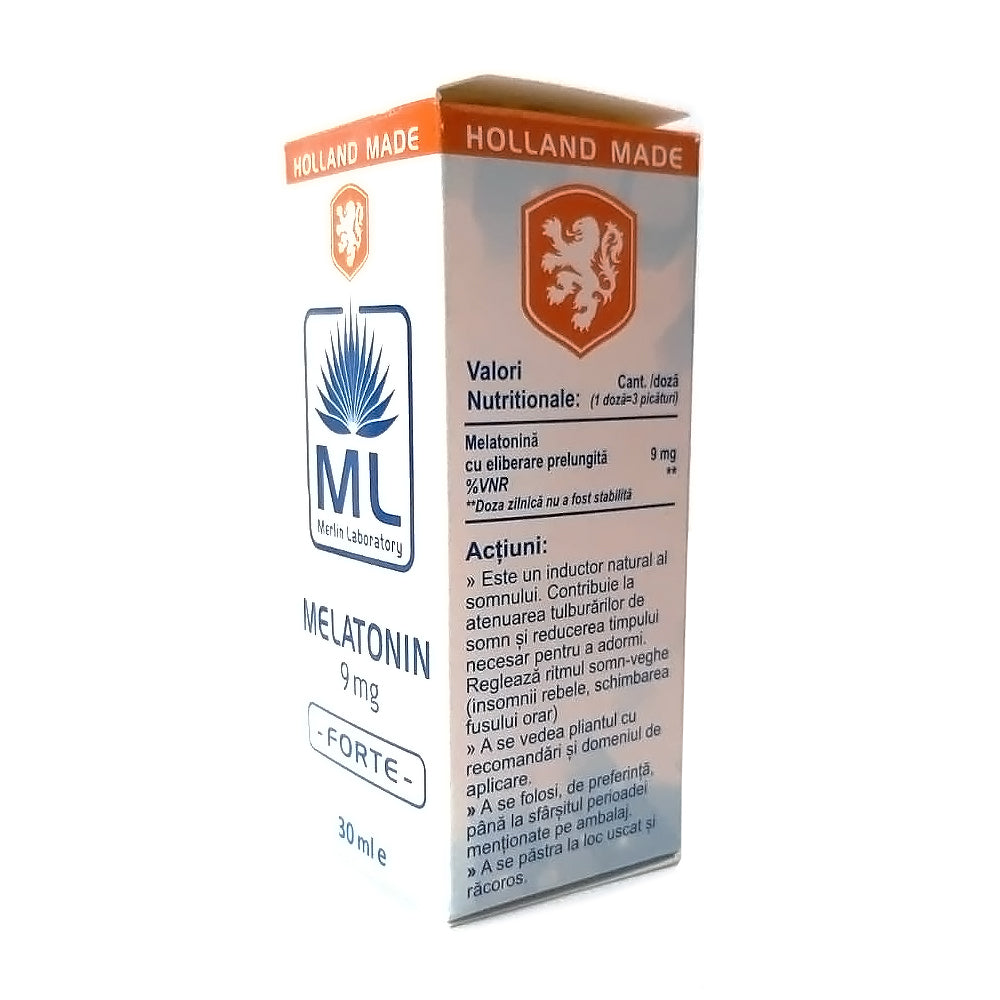 Melatonina lichida 9 mg Forte Merlin Laboratory 30 ml