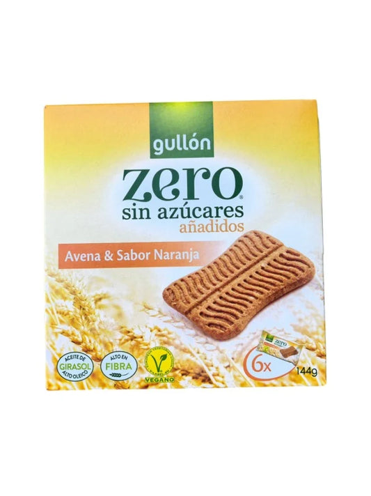 Biscuiți Snack de ovăz cu portocale fără adaos de zahăr, cu îndulcitor Gullon 144g