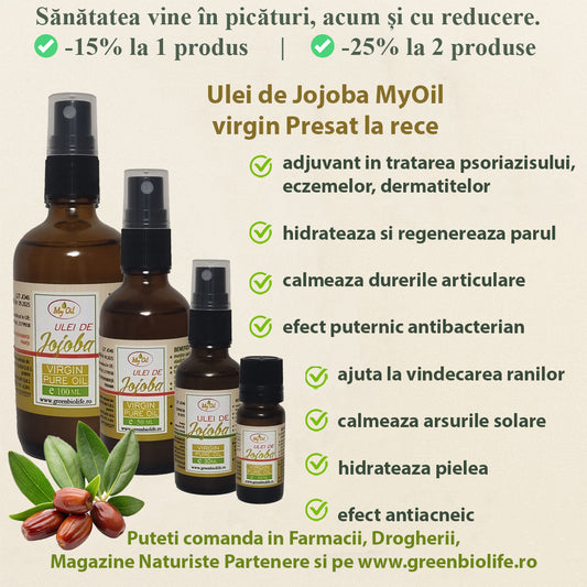Ulei de Jojoba MyOil virgin Presat la rece