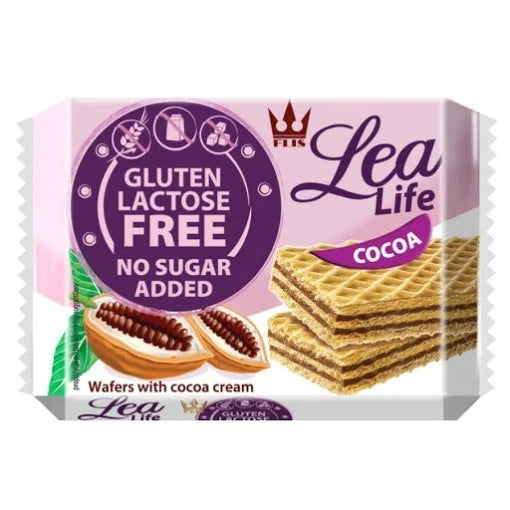 Napolitane fara zahar, fara gluten cu gust de cacao Lea Life 95g