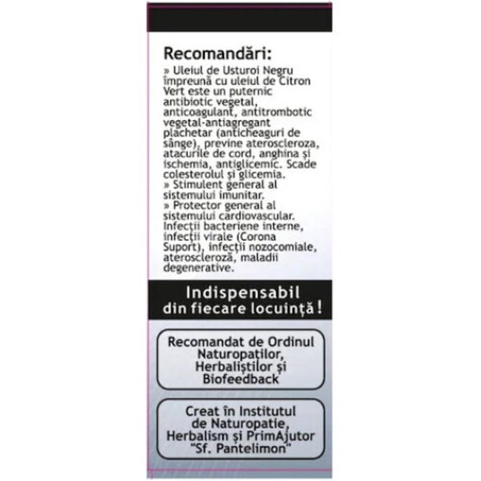 Ulei Usturoi Negru, CBD 10% FORTE 30 ml Merlin Laboratory