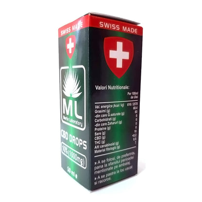 CBD Picaturi 10% Merlin Laboratory Swiss Made 10ml