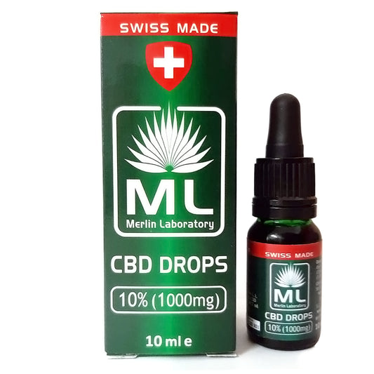 CBD Picaturi 10% Merlin Laboratory Swiss Made 10ml