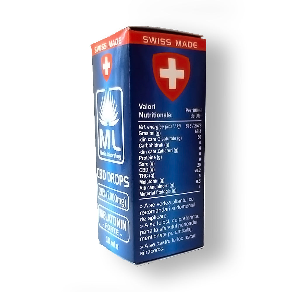 Melatonina Forte 6% cu CBD 20% 10ml Merlin Laboratory