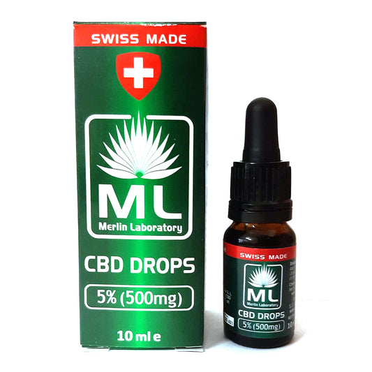 CBD Picaturi 5% Merlin Laboratory Swiss Made 10ml