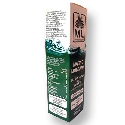 Magne Montana Ulei de Magneziu CBD 2000mg Menta Merlin Laboratory