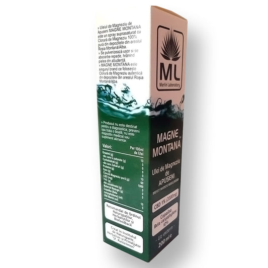 Magne Montana Ulei de Magneziu CBD 2000mg Menta Merlin Laboratory