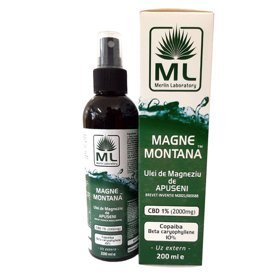 Magne Montana Ulei de Magneziu CBD 2000mg Menta Merlin Laboratory