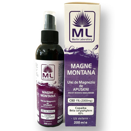 Magne Montana Ulei de Magneziu CBD 2000mg Lavanda Merlin Laboratory
