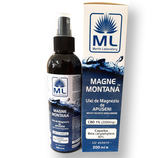 Magne Montana Ulei de Magneziu CBD 2000mg Clasic Merlin Laboratory