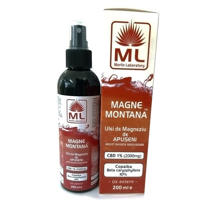 Magne Montana Ulei de Magneziu CBD 2000mg Eucalipt Merlin Laboratory