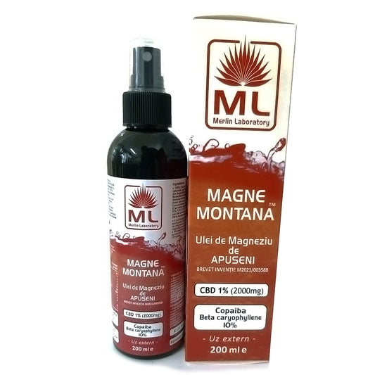 Magne Montana Ulei de Magneziu CBD 2000mg Eucalipt Merlin Laboratory