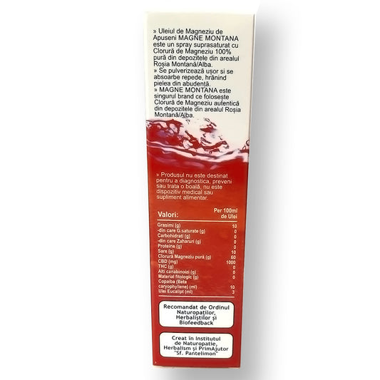 Magne Montana Ulei de Magneziu CBD 2000mg Eucalipt Merlin Laboratory